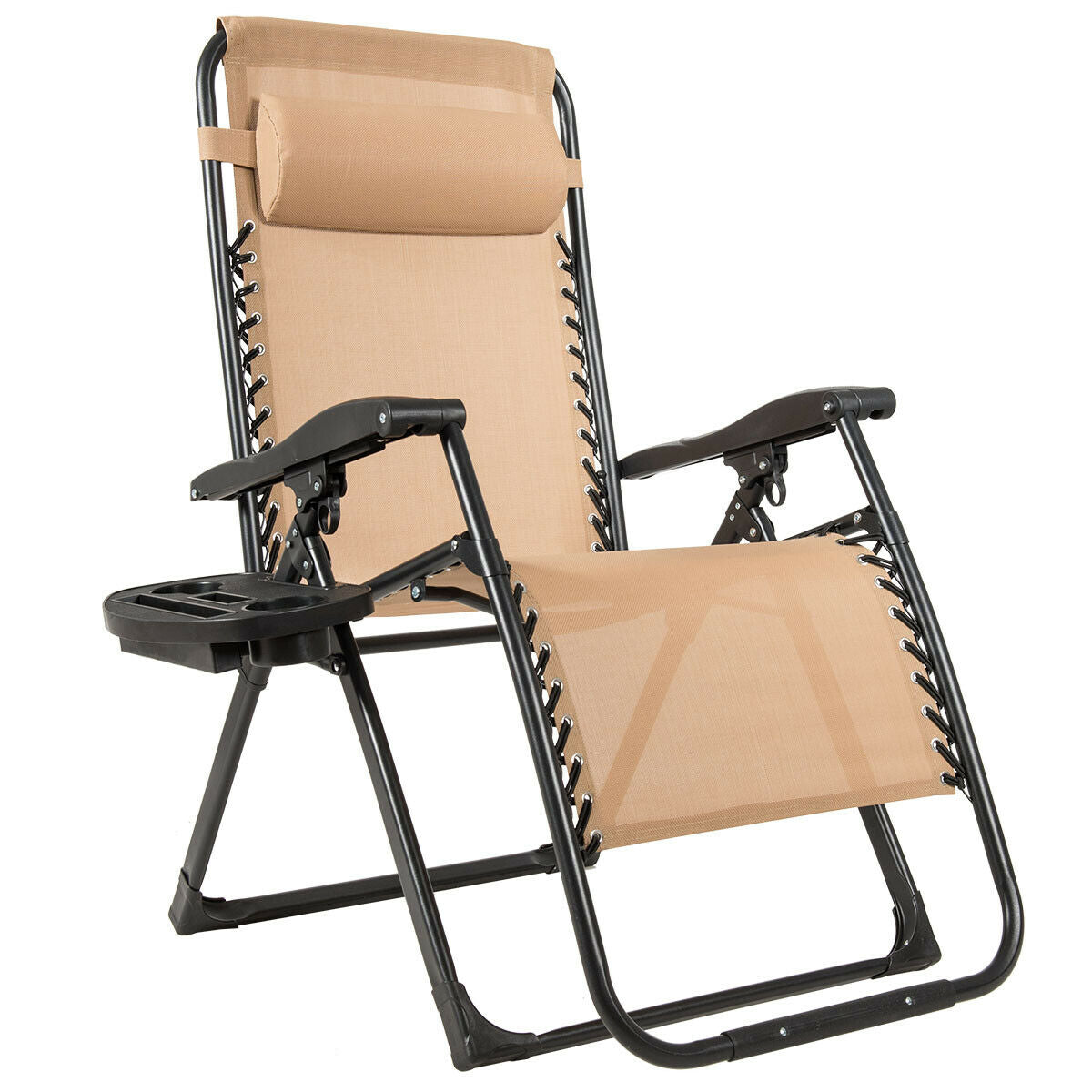 Oversized Zero Gravity Lounge Chair with Cup Holder - 500 lbs