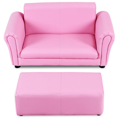 Kids Double Sofa with Ottoman