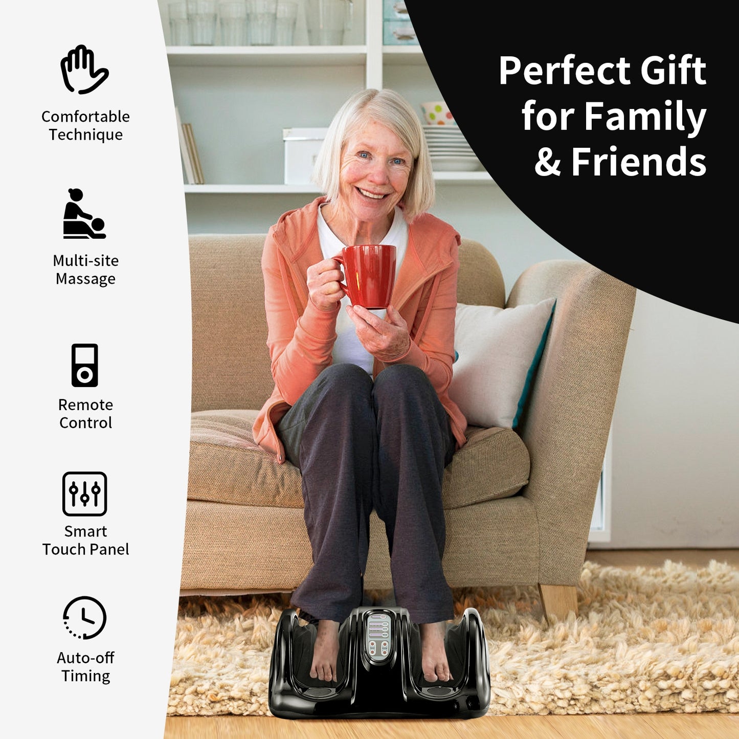 Shiatsu Foot Massager with High Intensity Rollers