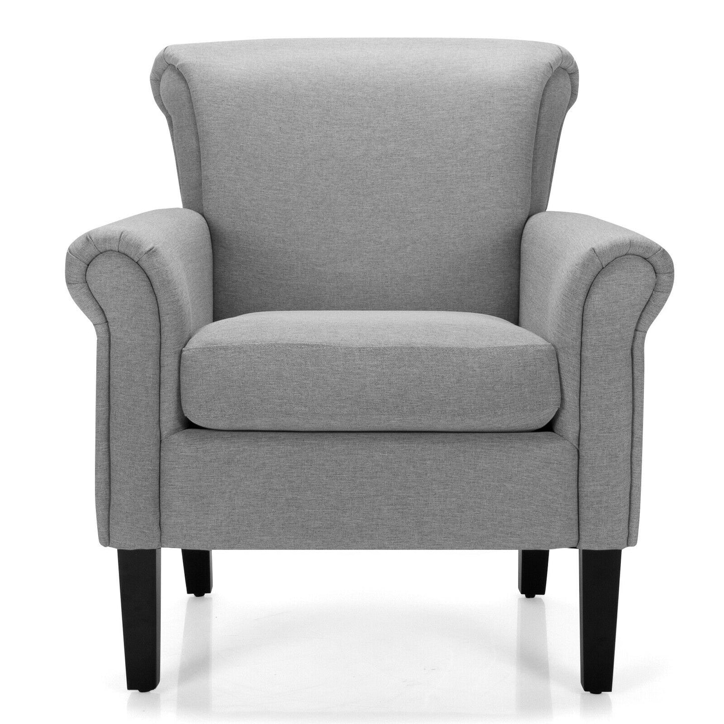 Upholstered Accent Chair with Adjustable Foot Pads