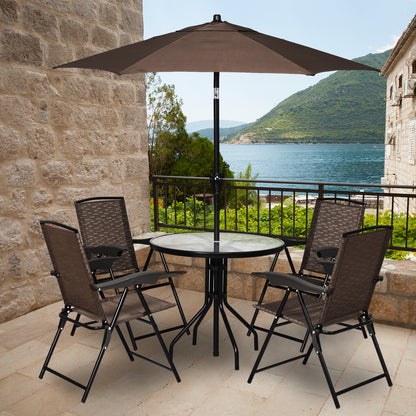 Folding Patio Dining Chairs Set of 4 with Adjustable Backrest