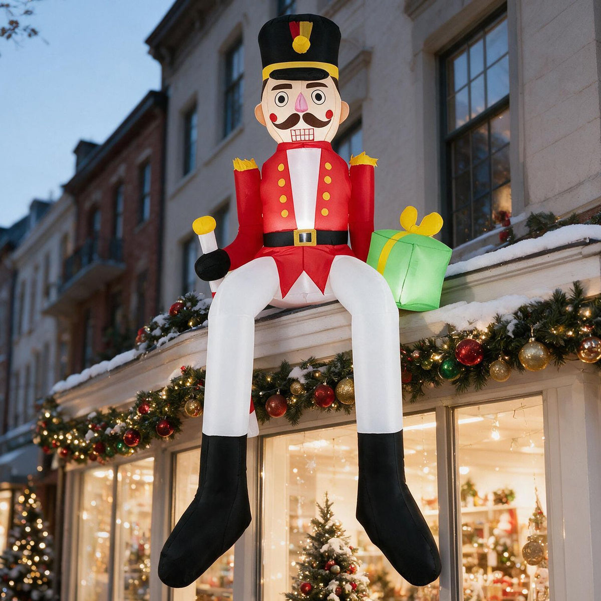 8.7 FT Inflatable Christmas Nutcracker Hanging Decoration for Holiday Decor