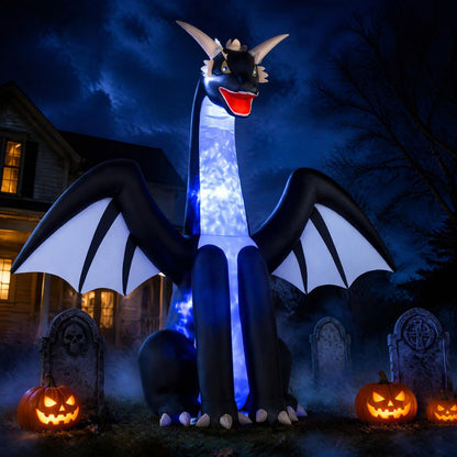 8 FTTall Halloween Inflatables Ice Dragon Outdoor Decoration