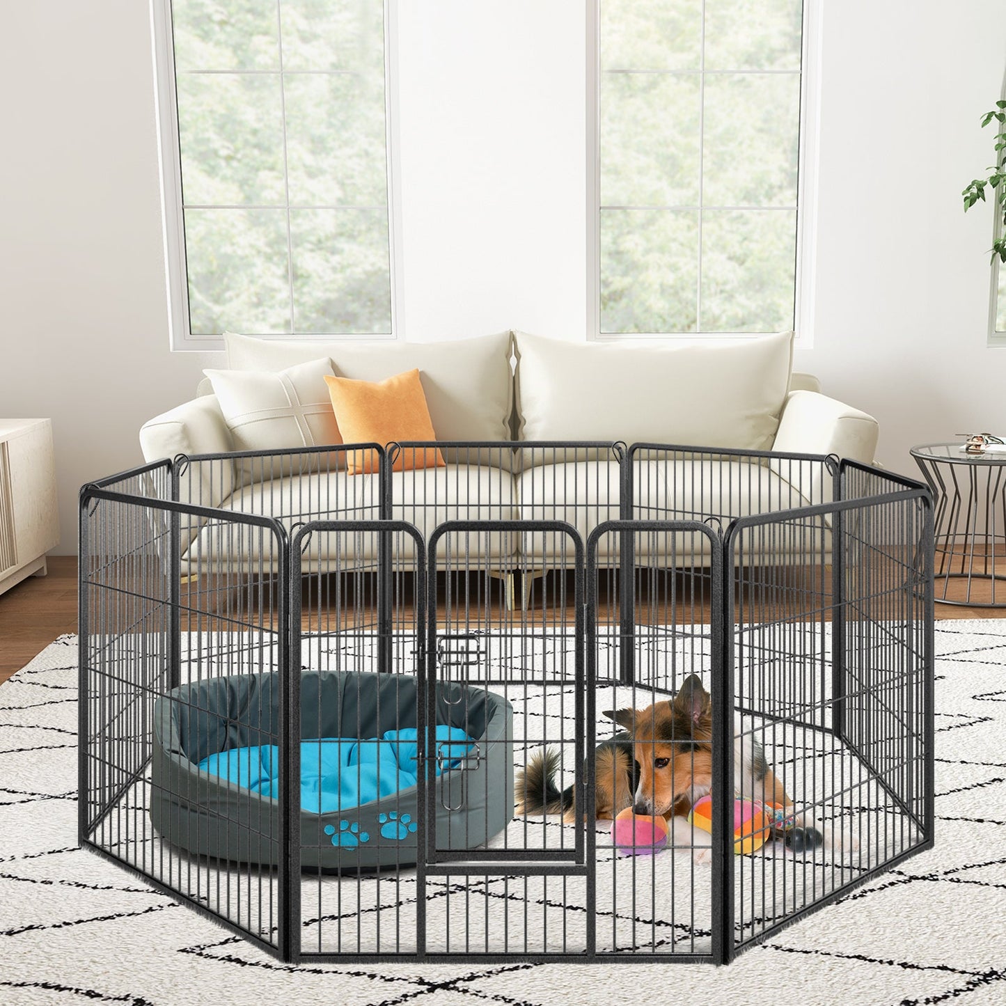 Wood Nightstand with Drawers and Solid Wood Legs for Bedroom