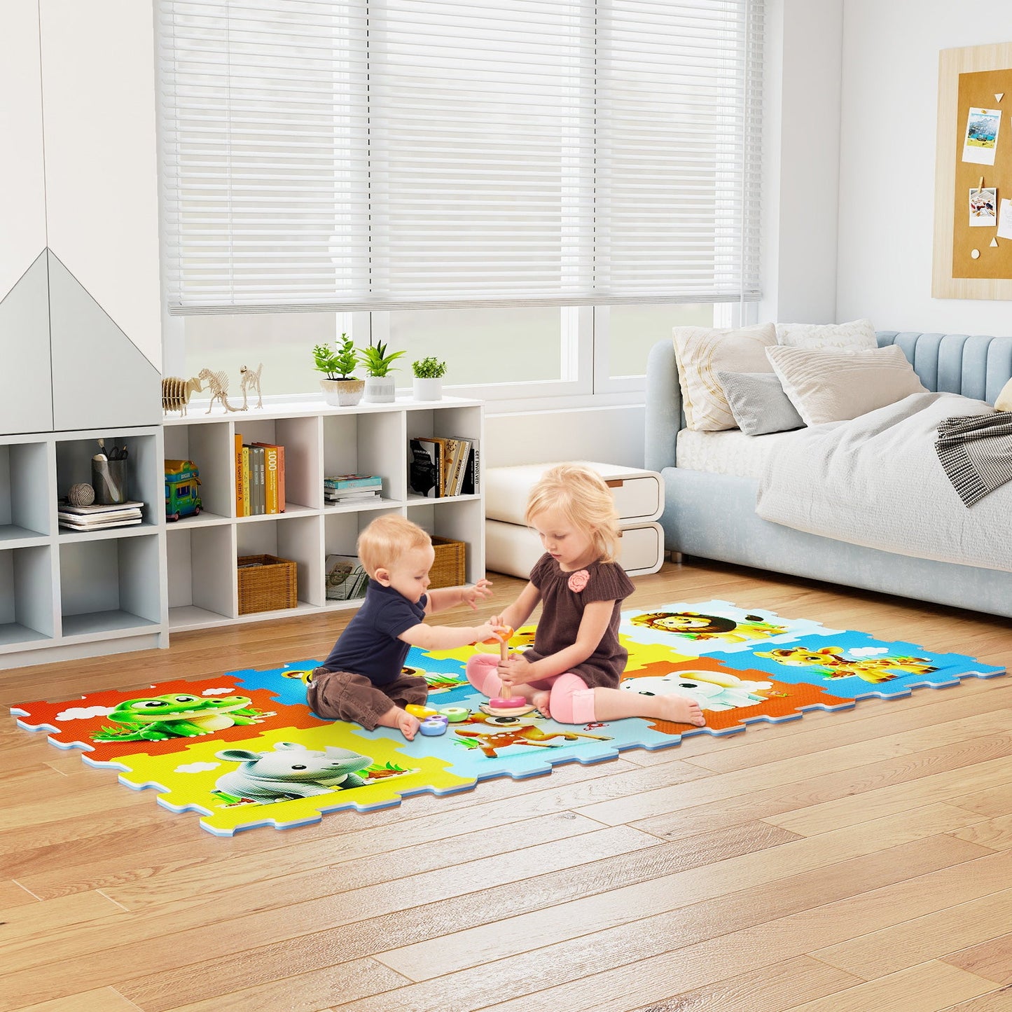 8-Piece Educational Animal Interlocking Baby Play Mat
