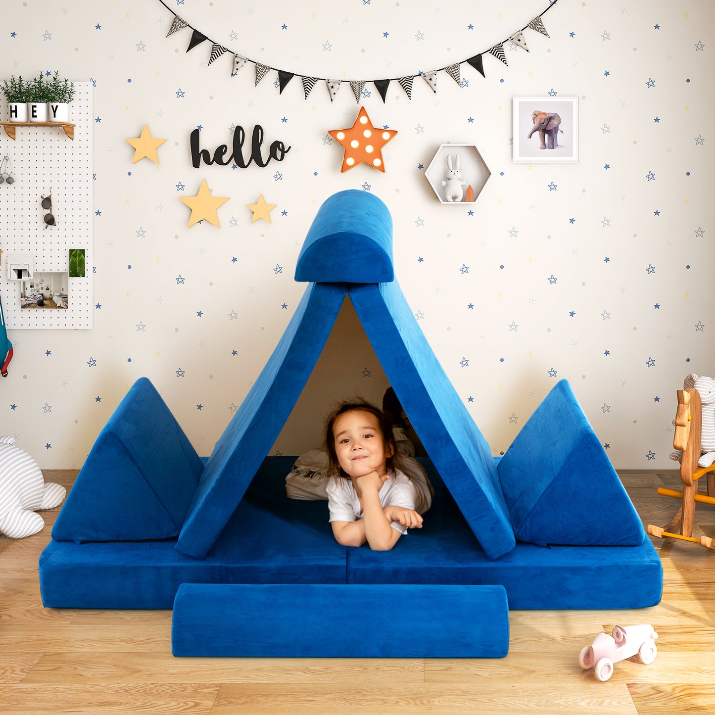 6-Piece Convertible Kids Sofa Playset with Zipper
