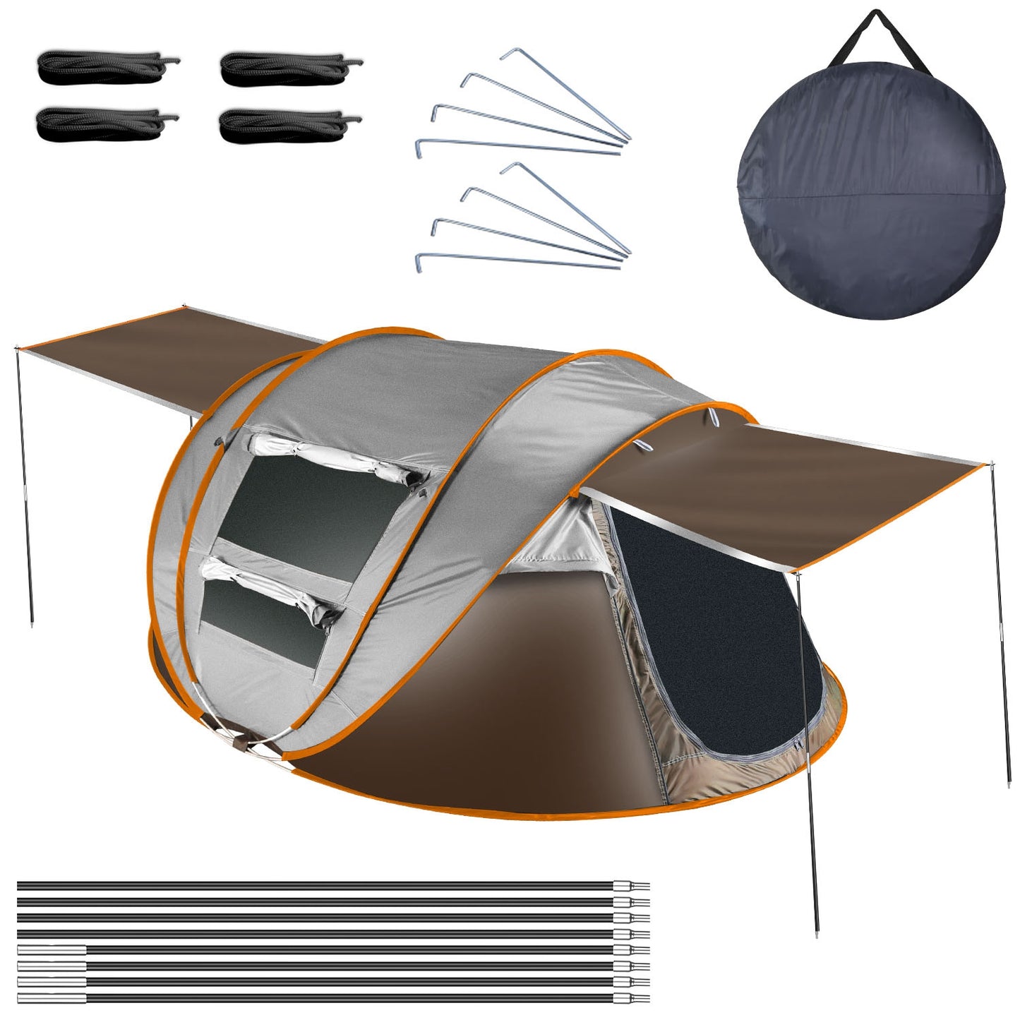 Pop Up Tent 5-8 Person Instant Setup Waterproof Camping Tent