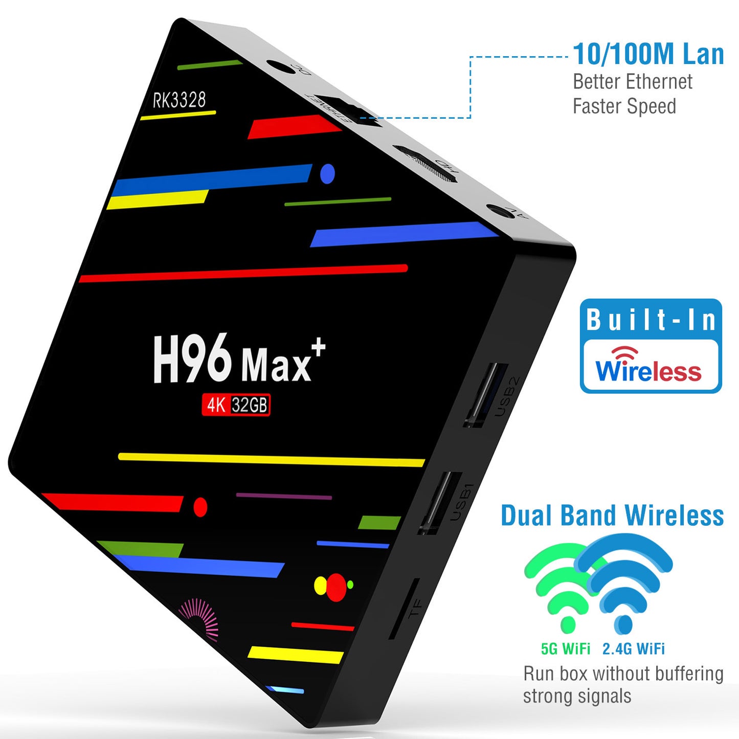 Android TV Box 4K Streaming Media Player with 4GB RAM