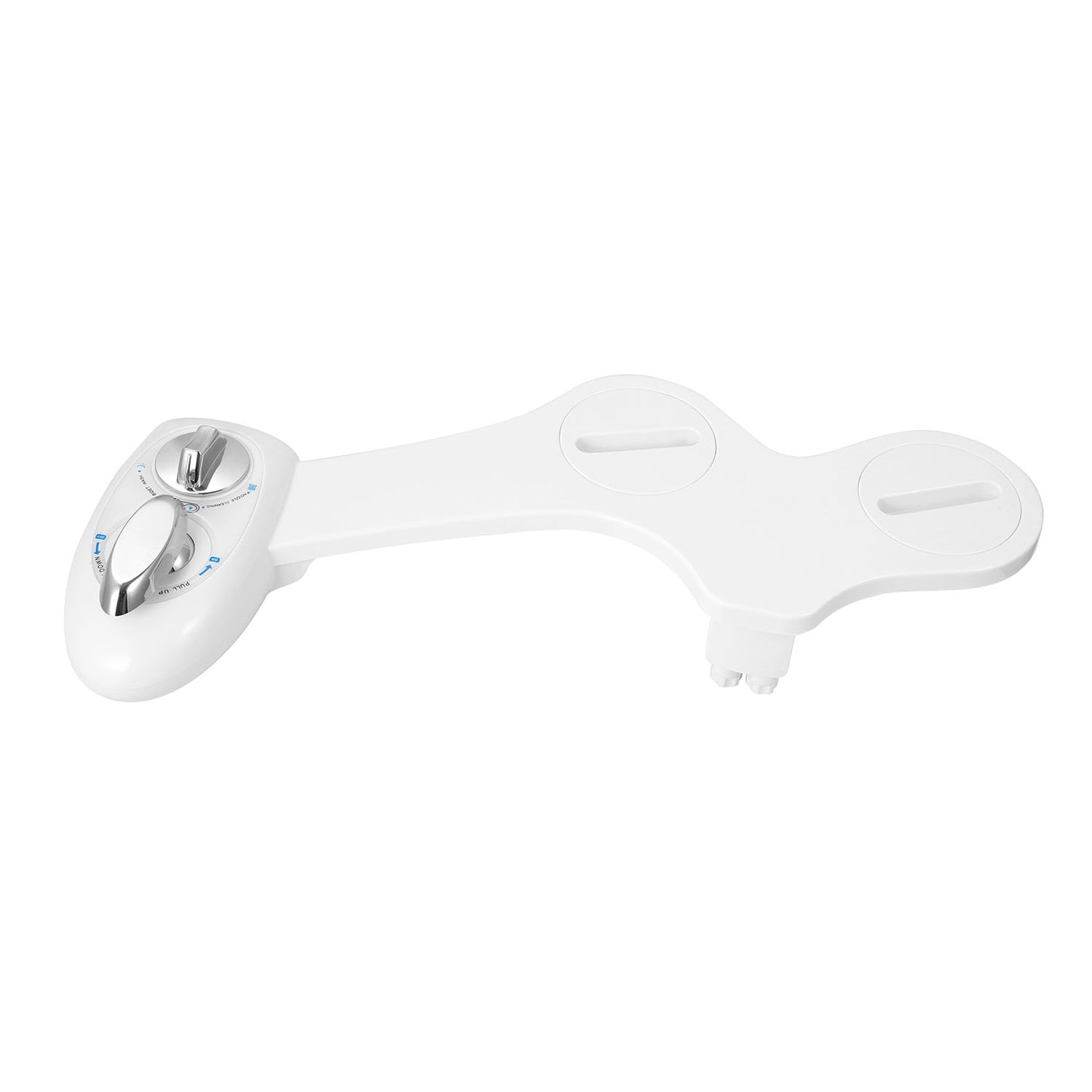 Non-Electric Bidet Attachment with Dual Nozzle Self-Cleaning