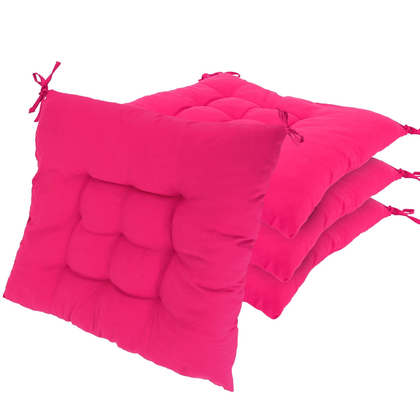 Square Chair Cushion Pads with Ties - 17.72" (Set of 4)
