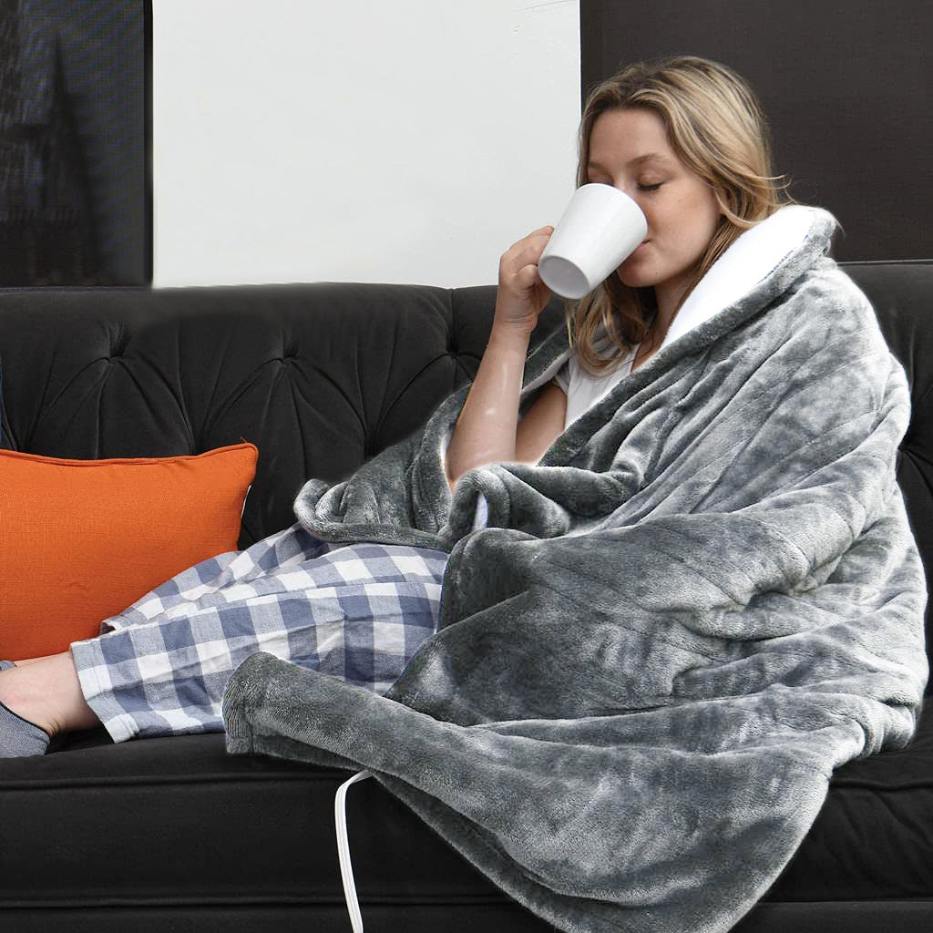 Electric Heated Throw Blanket with 6 Heat Settings, 59x50in