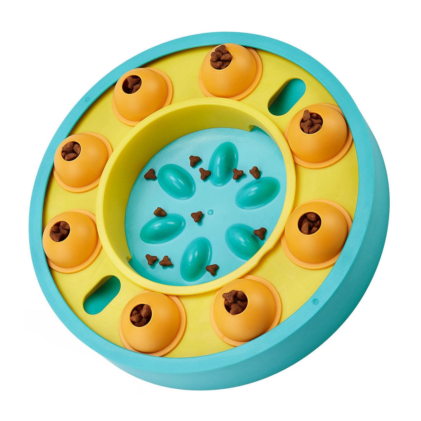 Dog Puzzle Feeder Slow Feed Bowl with Rotating Granaries