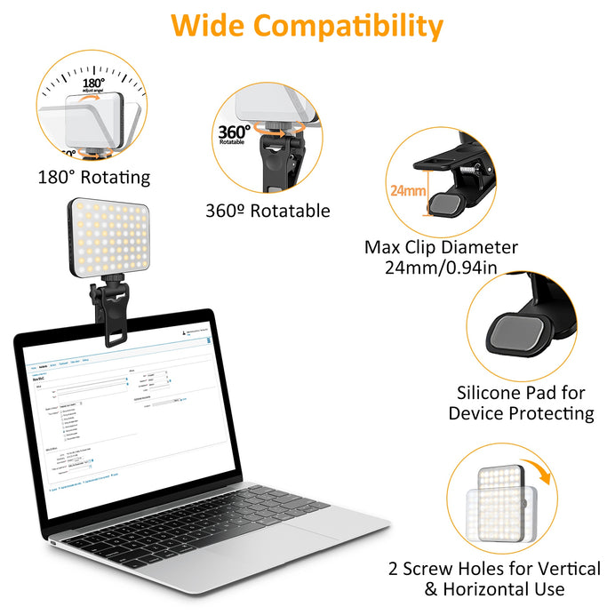 2000mAh Portable Clip On Light