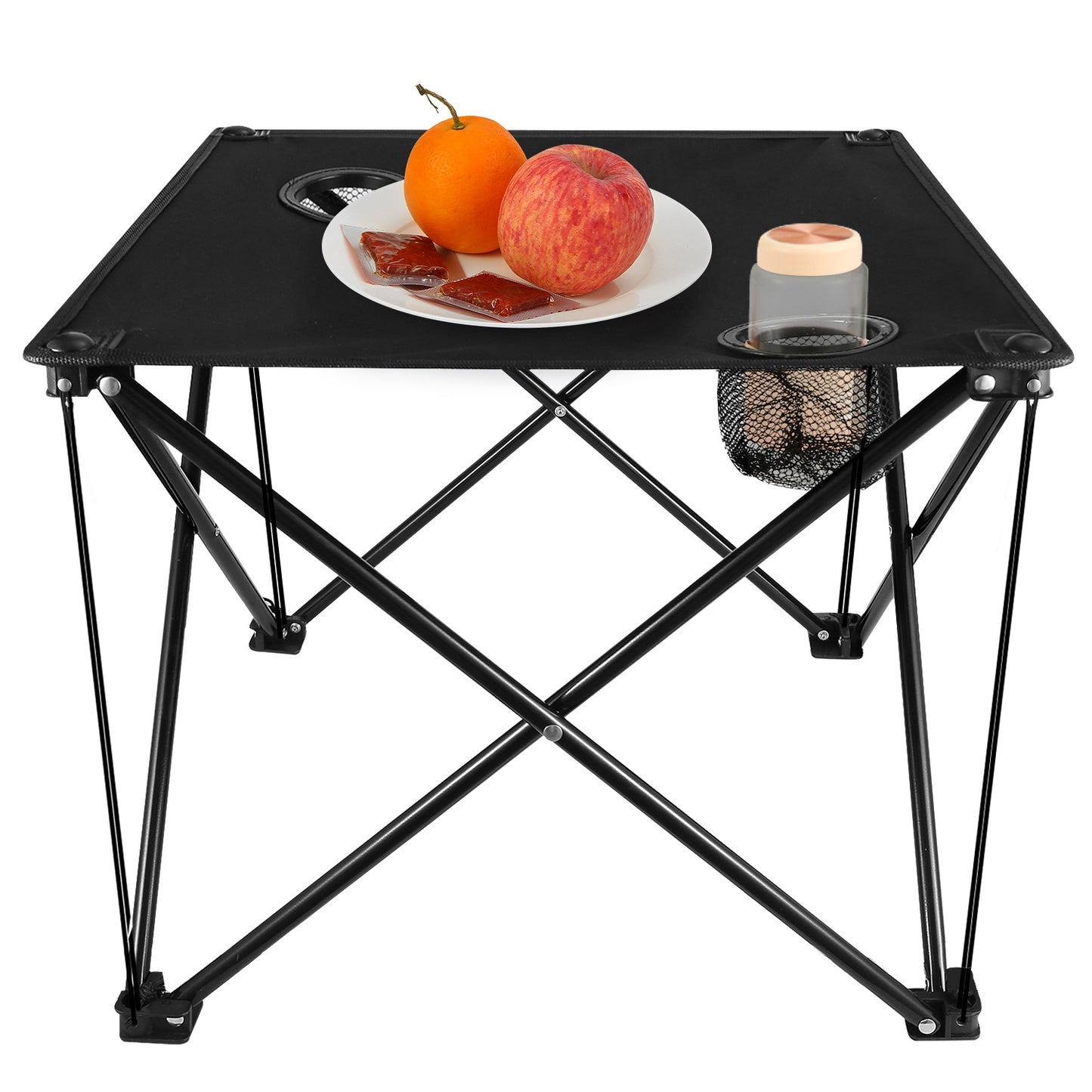 Foldable Camping Table with Cup Holders & Carry Bag (2-Pack)