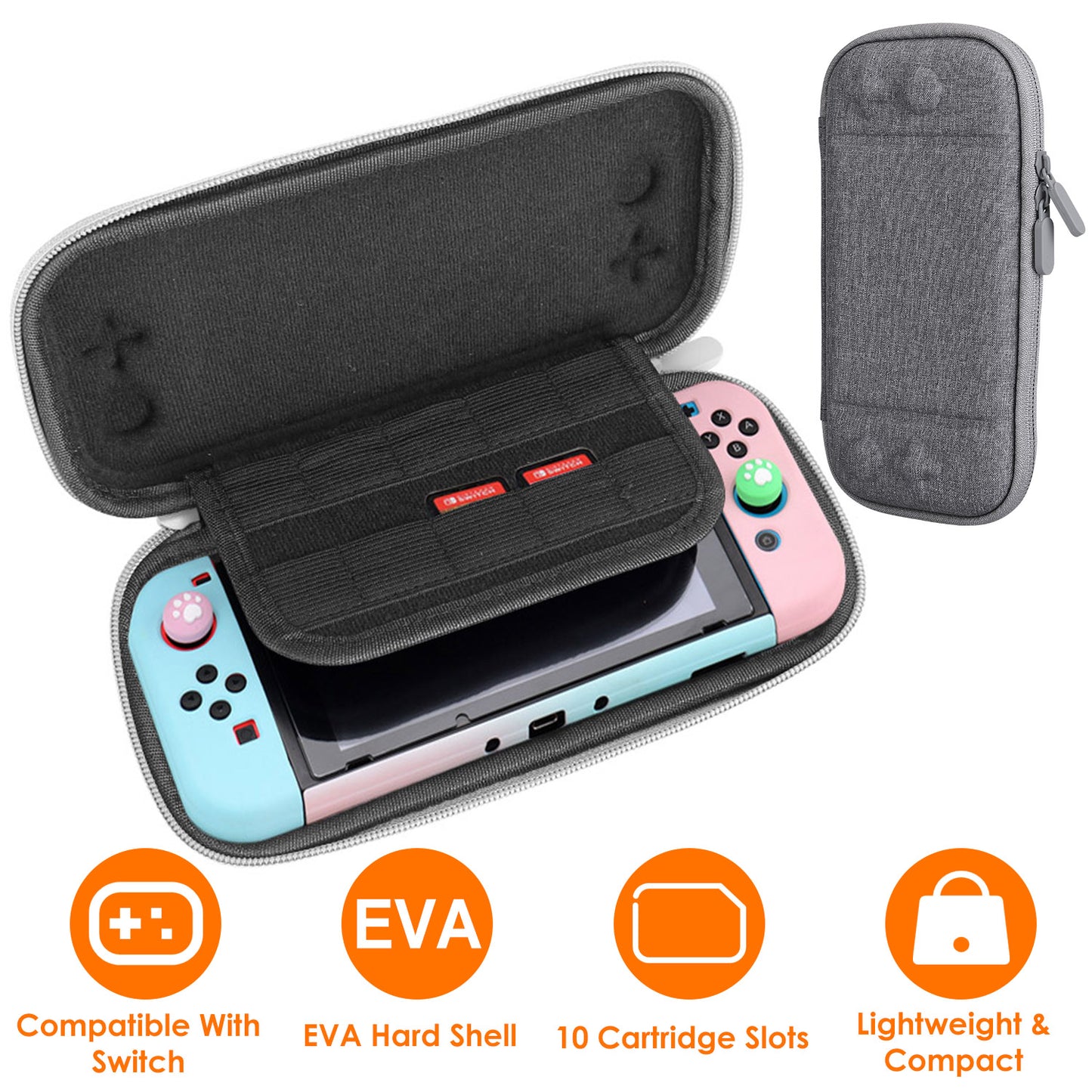 Nintendo Switch Carrying Case with 10 Game Cartridge Slots