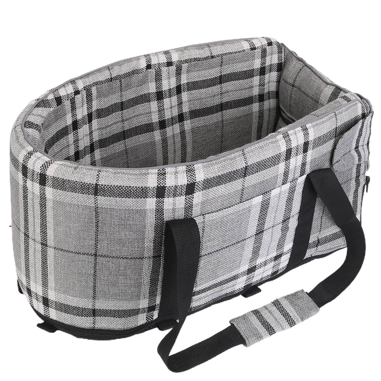Console Pet Car Seat with Storage Pocket for Small Dogs & Cats