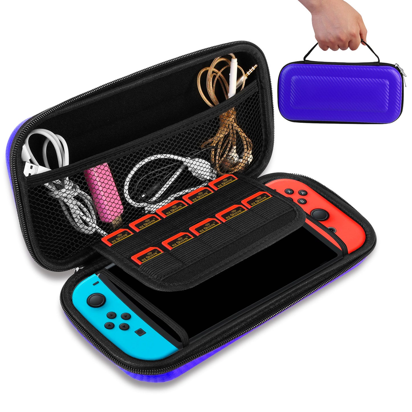 Hard Shell Carry Case for Nintendo Switch with Game Storage