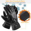 Unisex Leather Winter Warm Gloves