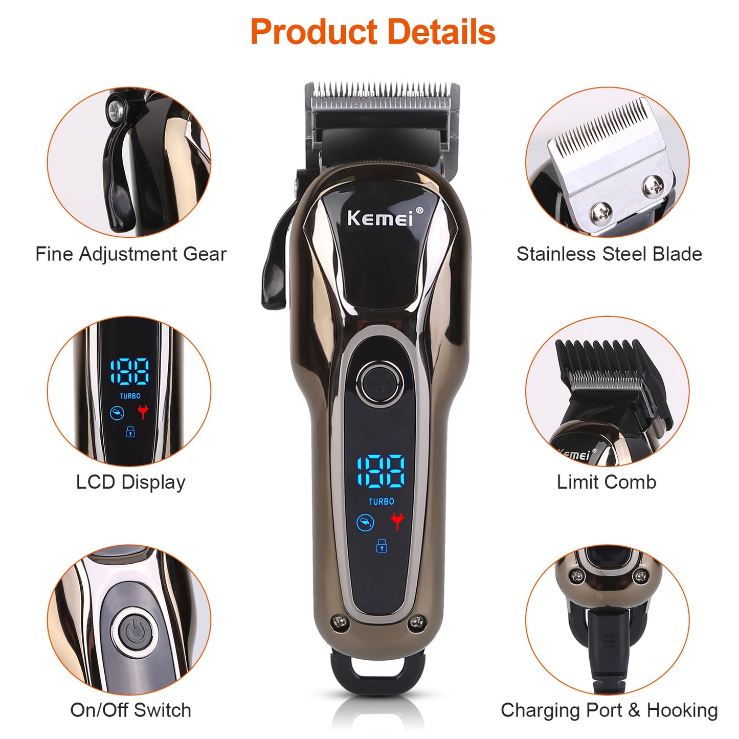 Premium Cordless Electric Hair Clipper