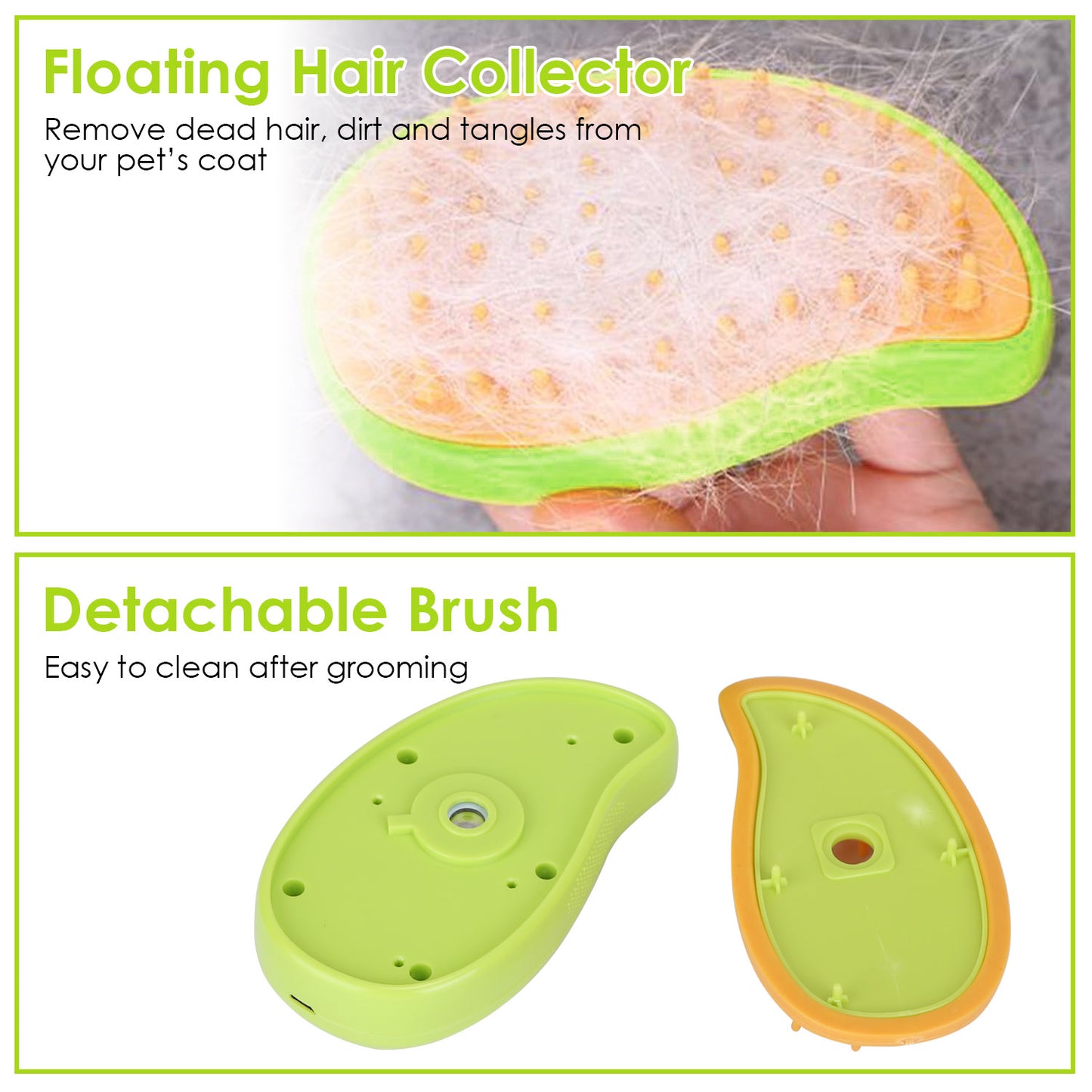Cat Grooming Steam Brush with USB Rechargeable Battery