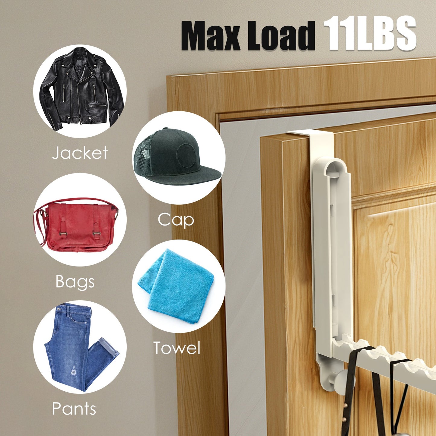 Over The Door Hanger Hooks - Foldable Drying Rack 2-Pack
