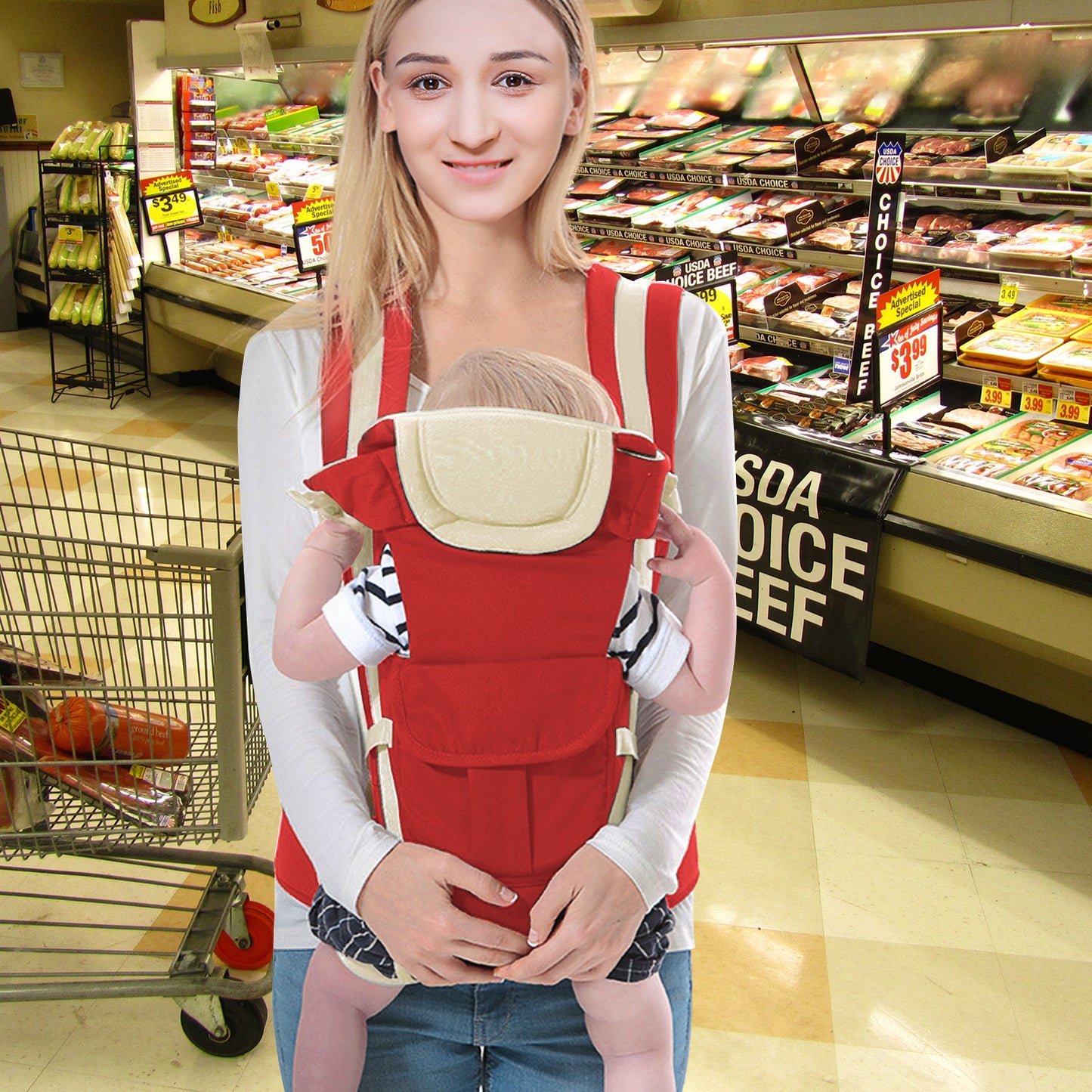 Baby Carrier with 4 Carrying Positions - Breathable & Adjustable