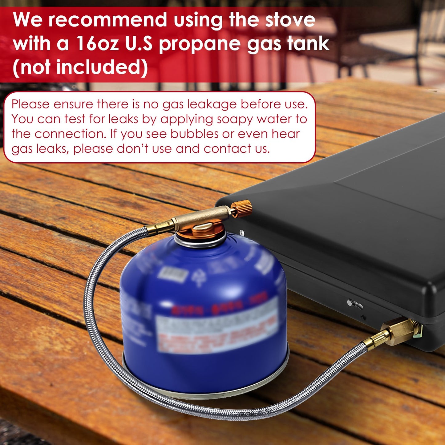 3 Burner Camping Stove 20000 BTU Portable Propane Gas Stove