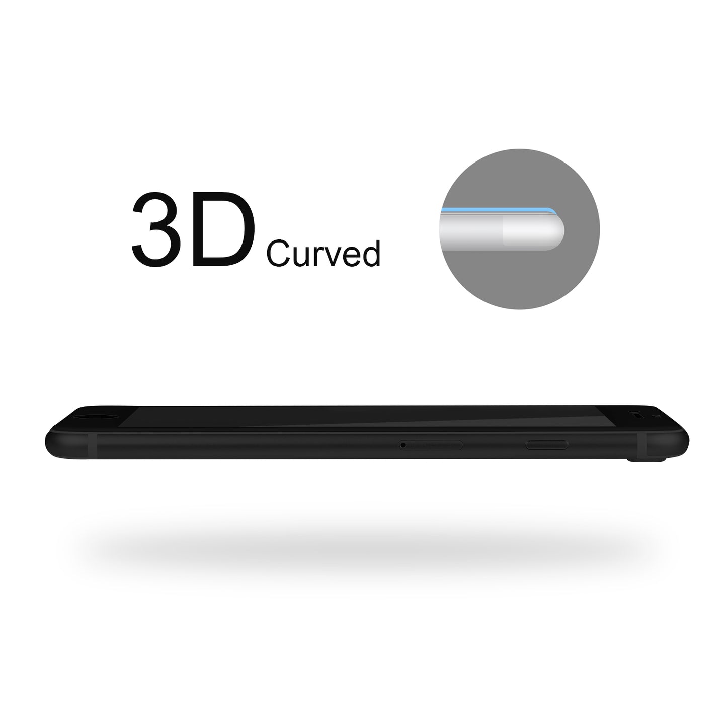 iPhone 7 Tempered Glass Screen Protector with 3D Curved Edges