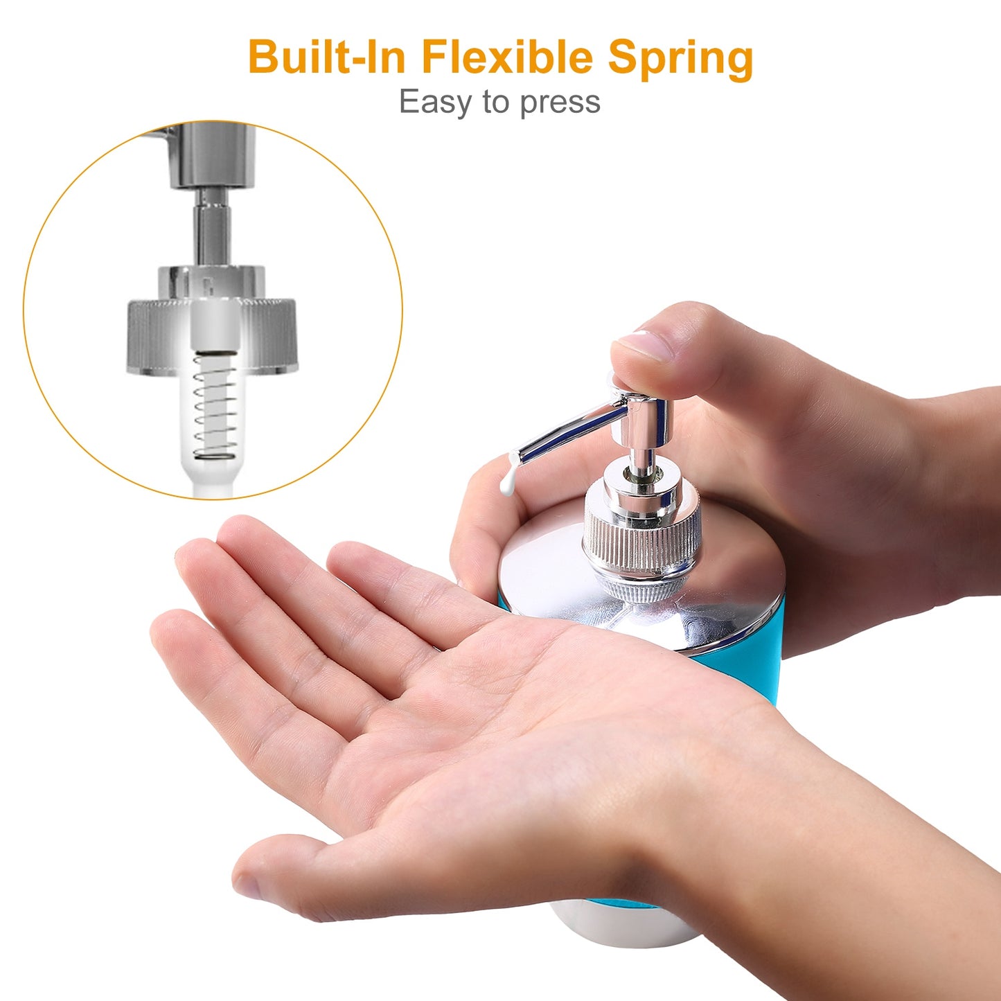 6-Piece Bathroom Accessories Set with Soap Dispenser & Brush