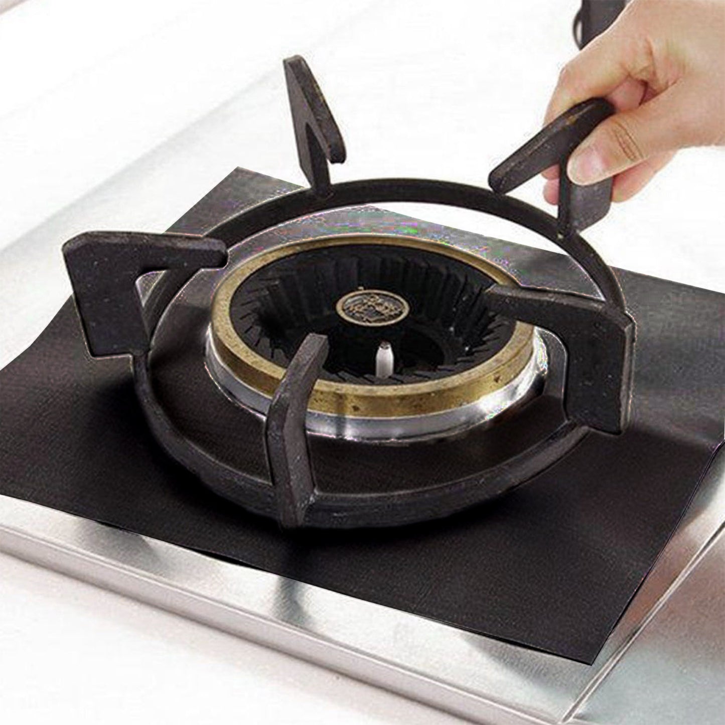 Stovetop Burner Protector Liners - 4 Pack Reusable Nonstick