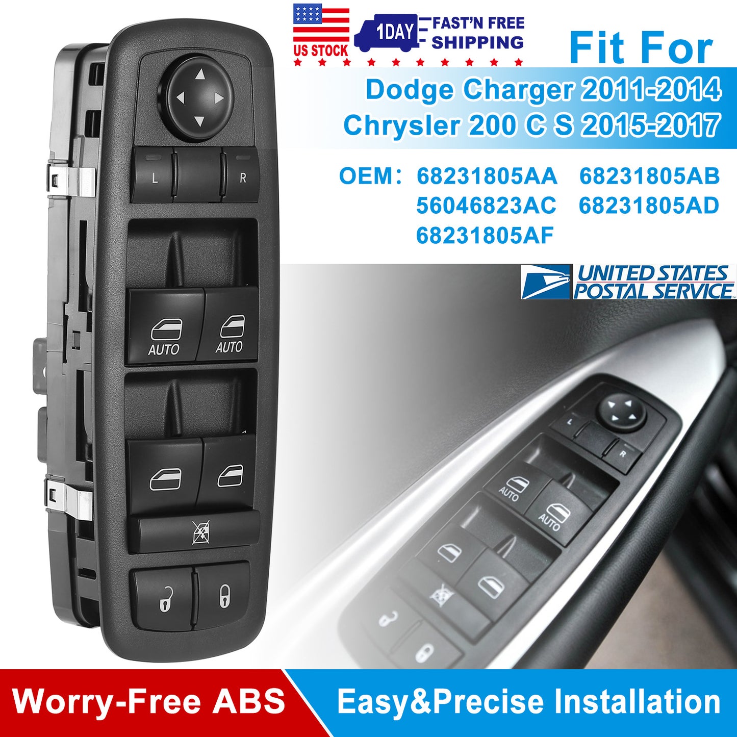 Master Power Window Switch for Dodge Charger & Chrysler 200