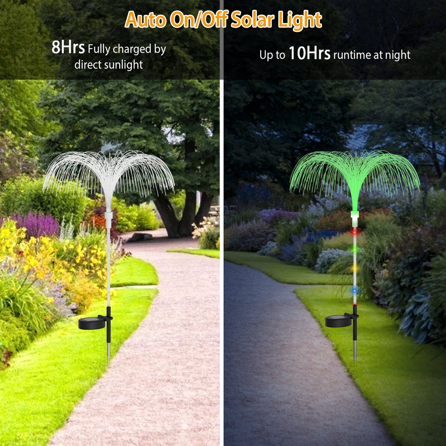 Solar Jellyfish Garden Lights 4-Pack with Color Changing LEDs