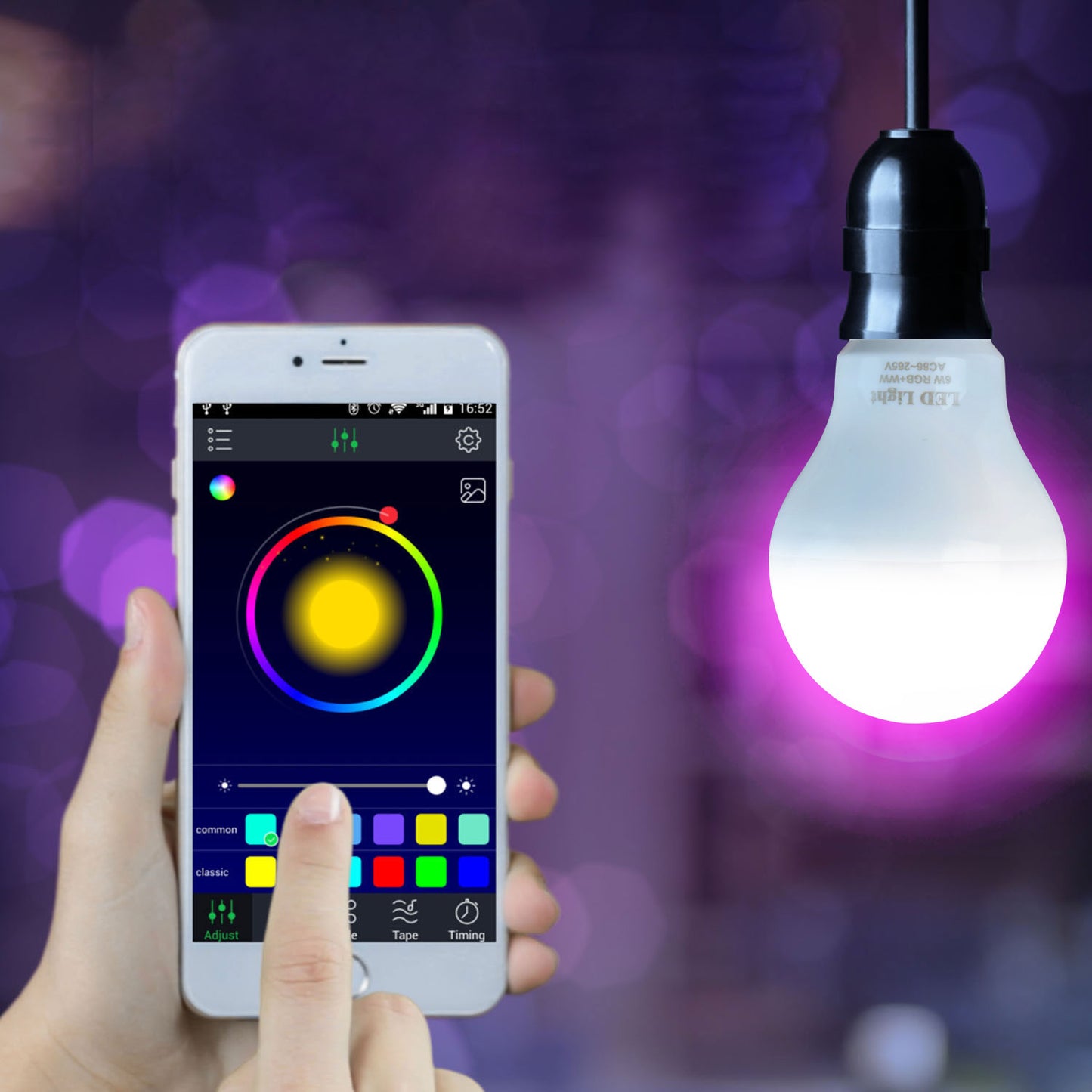 Smart LED Light Bulb with 1.6 Million Colors and App Control