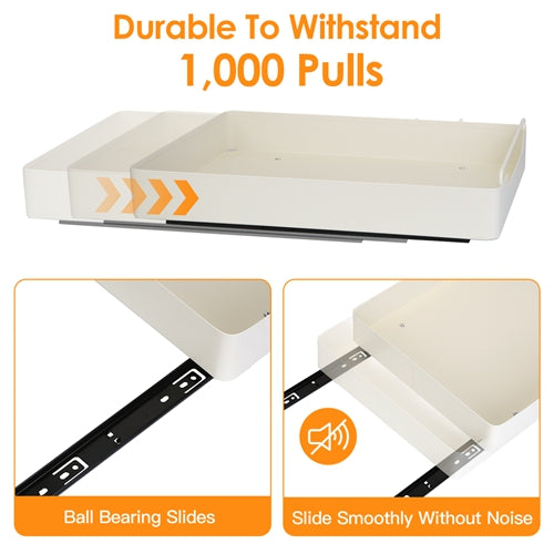 Pull Out Cabinet Organizer with Adhesive Slides - 11.93"W