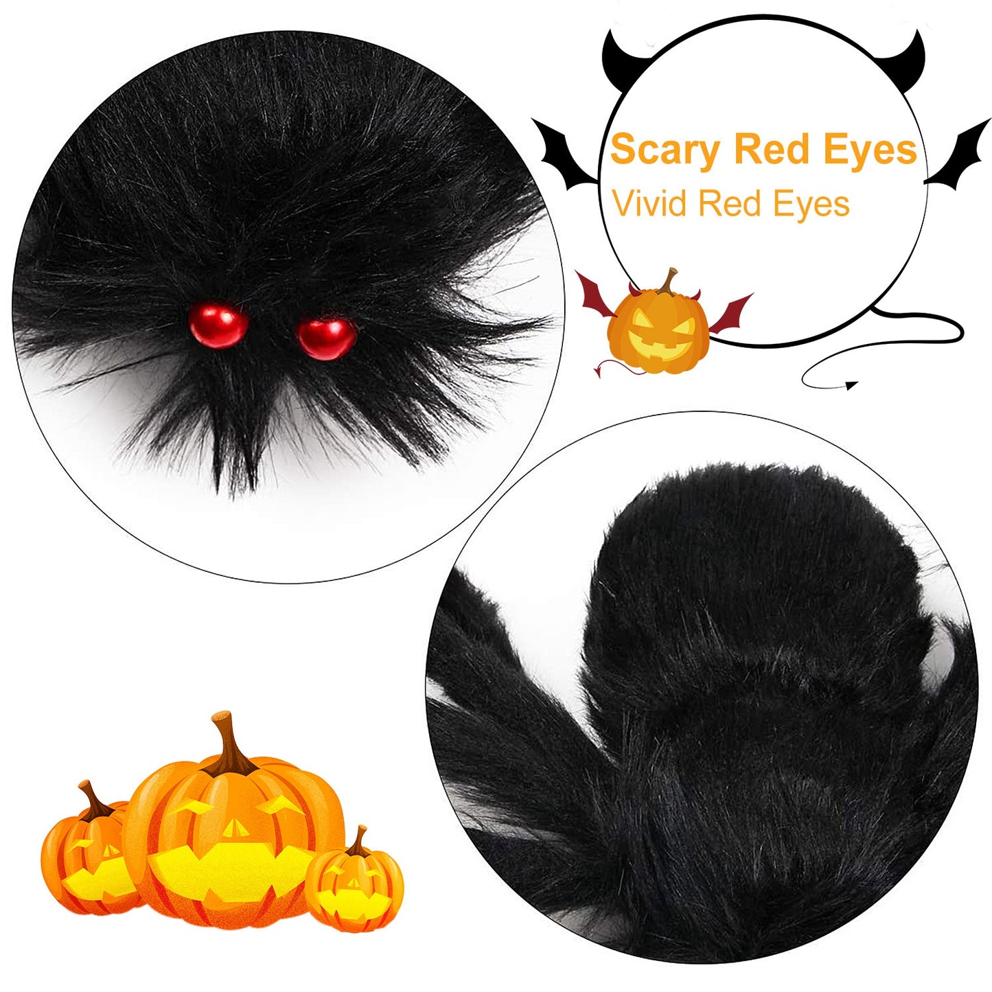 Giant Halloween Spider Decoration with 126" Web - 49 Inch