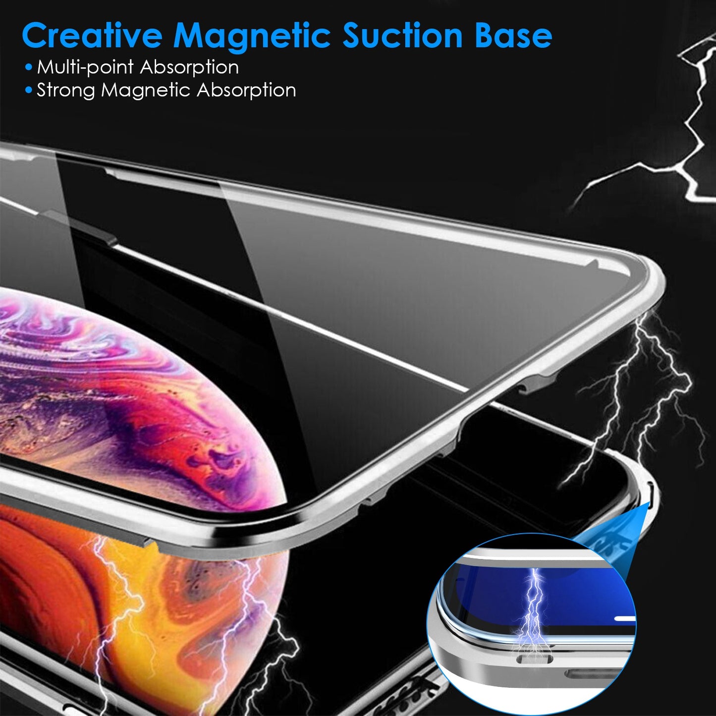 Privacy Magnetic Phone Case with Anti-Spy Screen Protection
