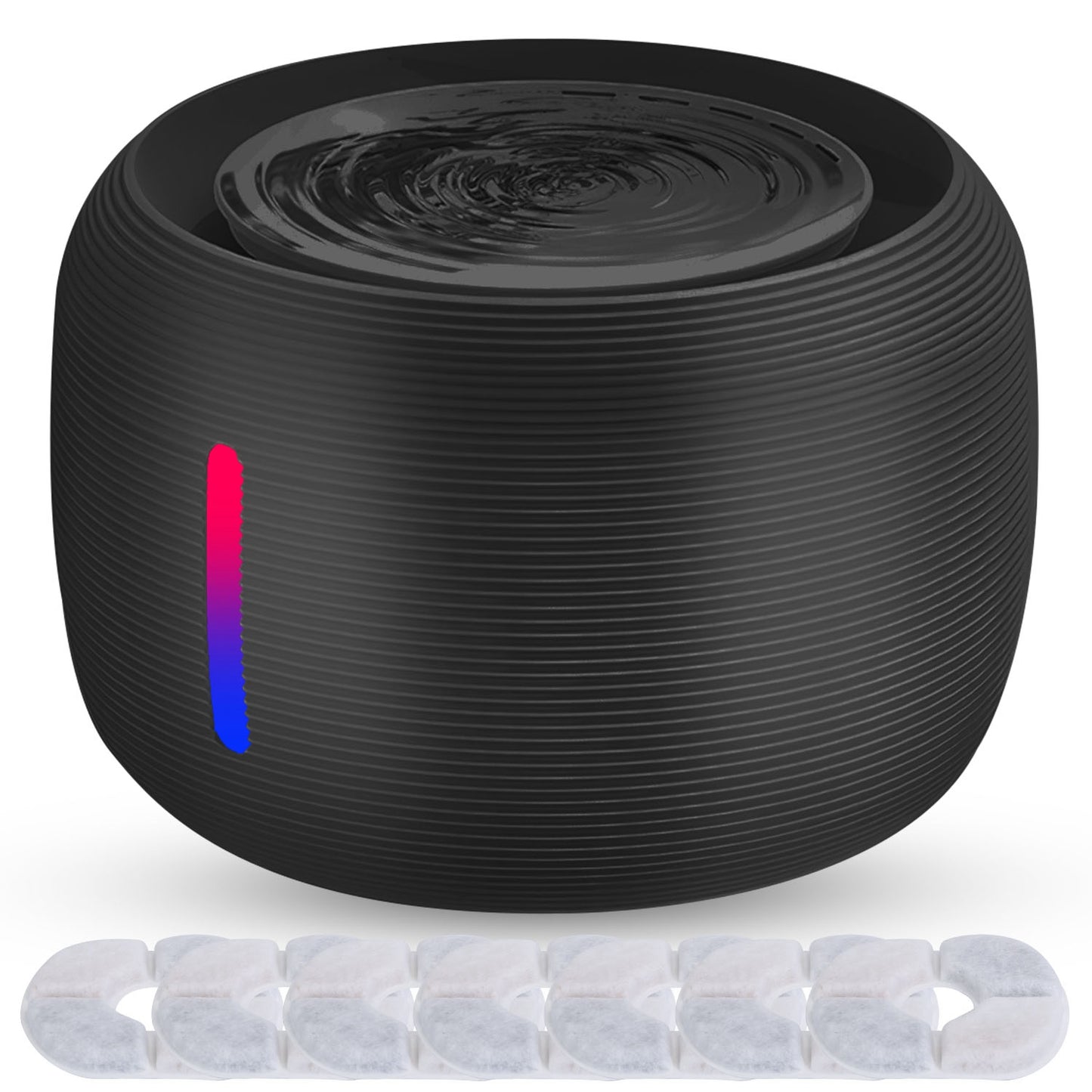 Pet Water Fountain with LED Light and Filters, 2.5L