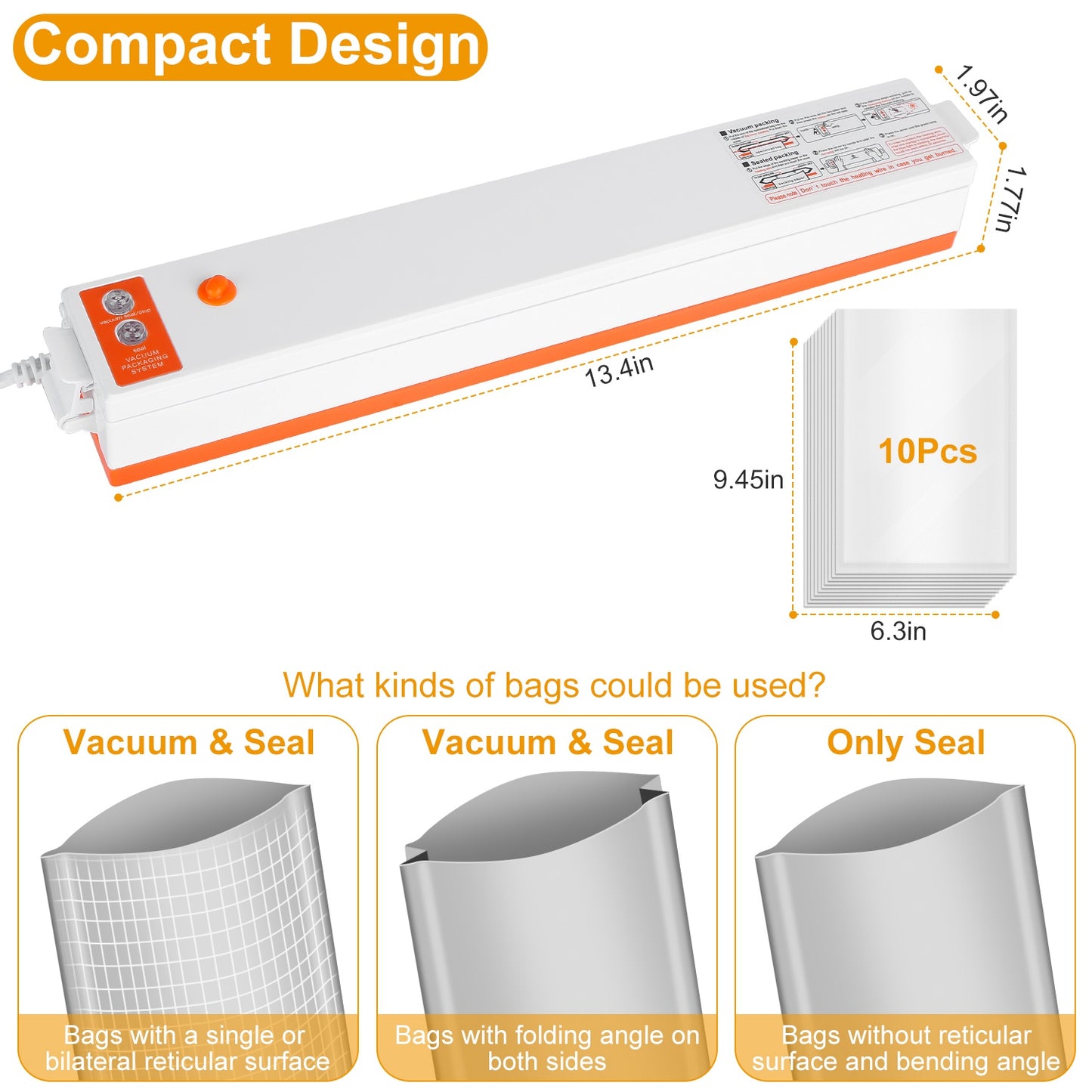 Electric Vacuum Sealer Machine for Food Preservation