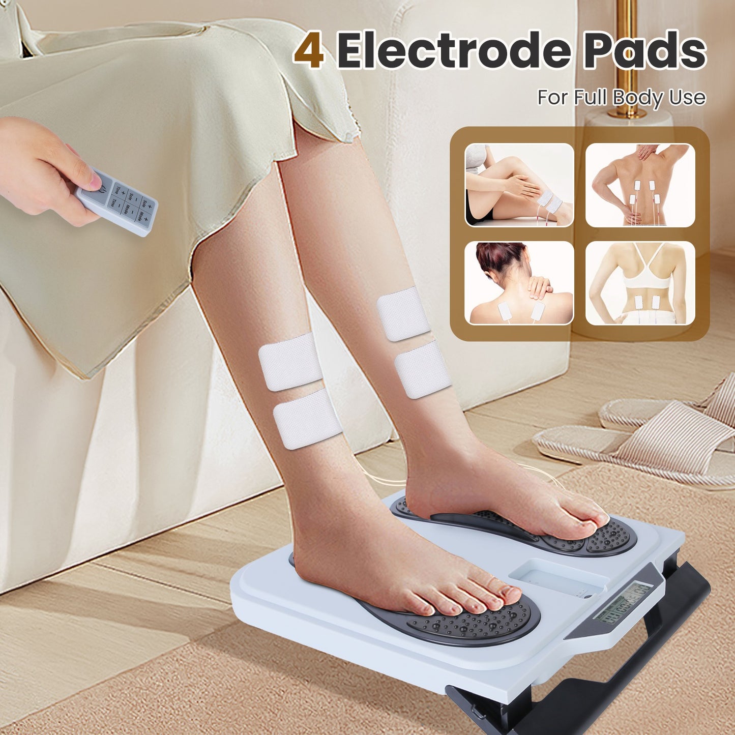 EMS Foot Massager with TENS Technology & Remote Control