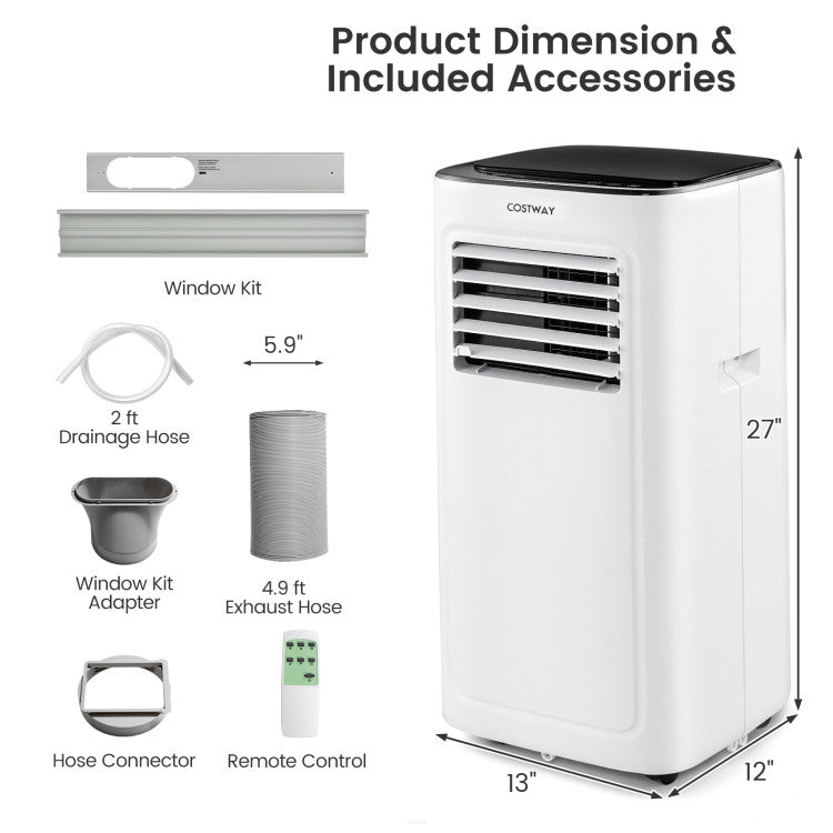 9000 BTU Portable AC w/ Timer