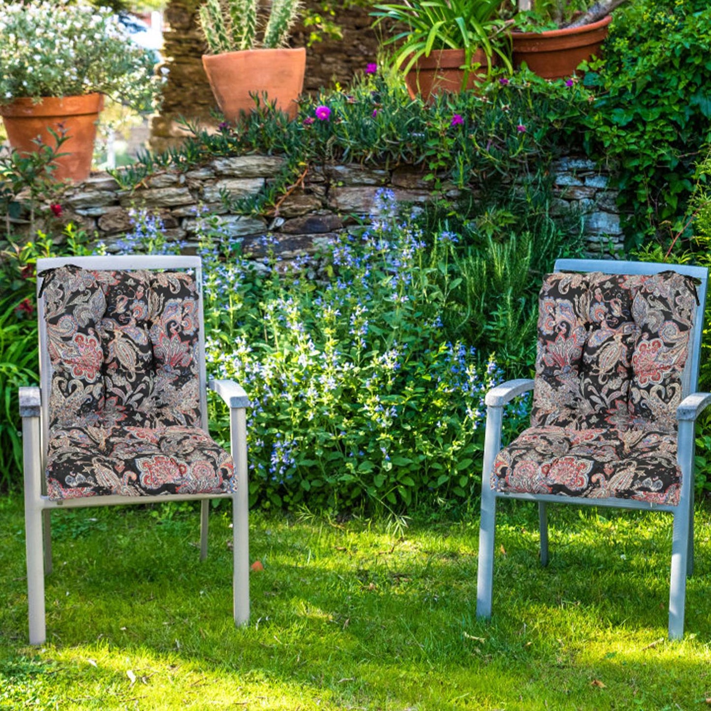 Rocking Chair Cushion Set - Waterproof with Non-Slip Ties