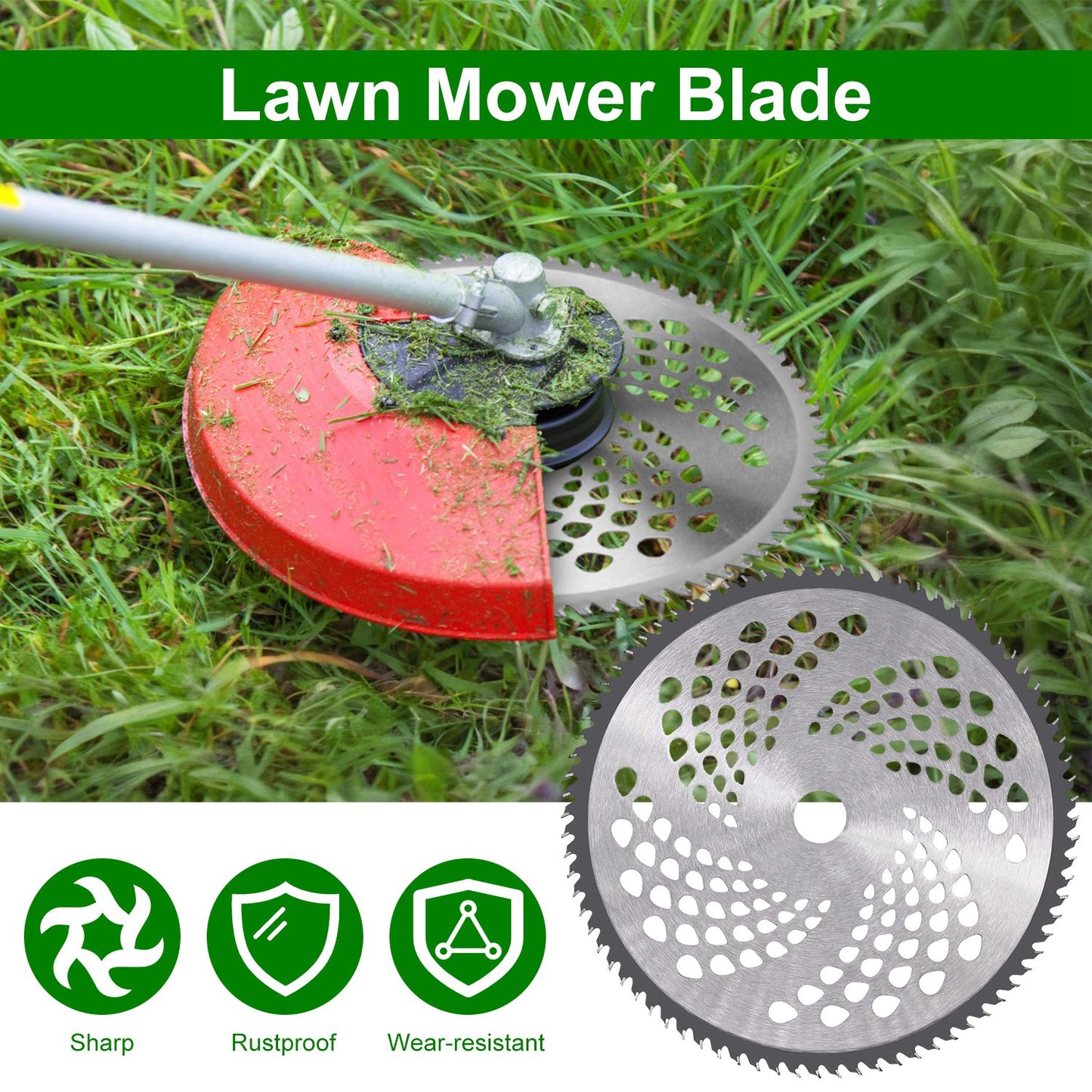 Carbide Tip Brush Cutter Blades 10" & 9" with Universal Adapter