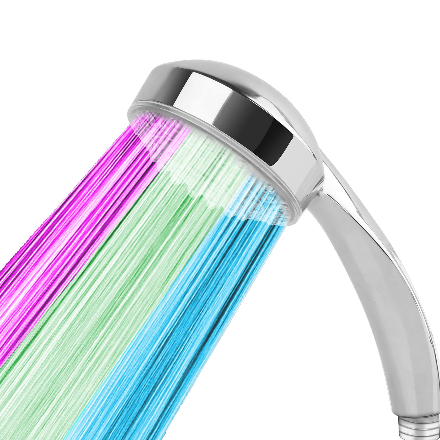LED Color-Changing Handheld Shower Head with Hydropower