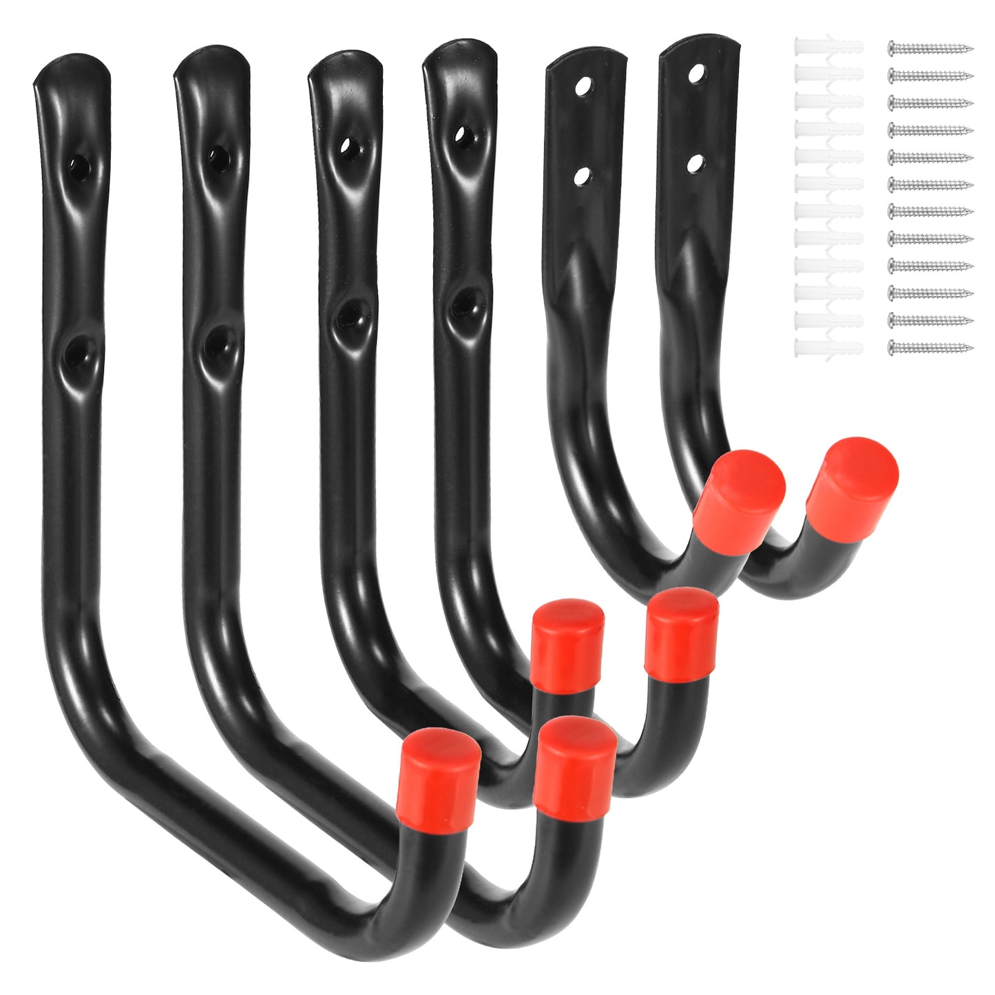 Heavy Duty Wall Storage Hooks - 6 Pack with 22lb Capacity