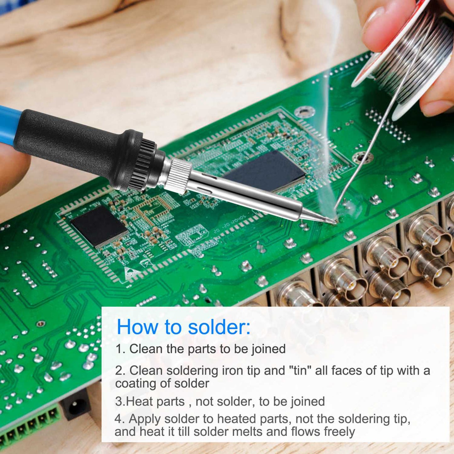 Adjustable Temperature Soldering Iron 60W with 5 Tips