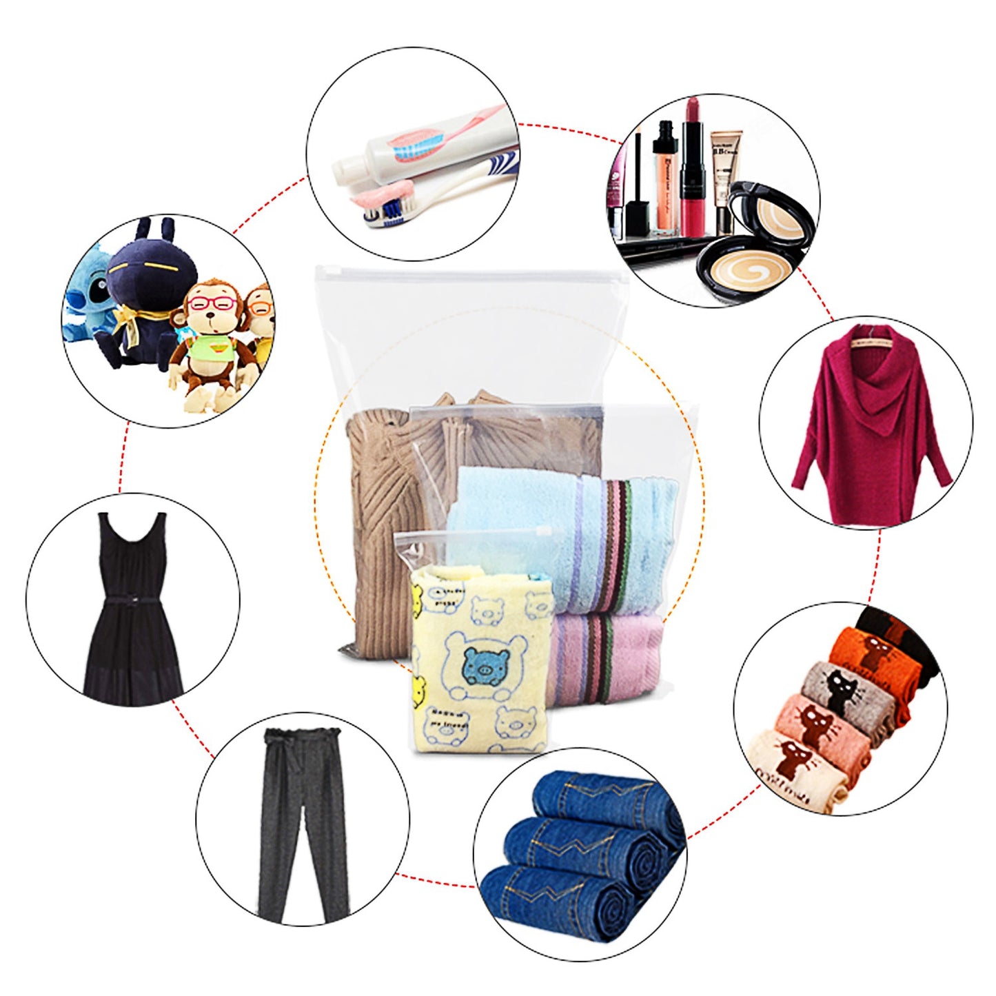 Travel Packing Cubes Set - 9 Piece Water-Resistant Organizer