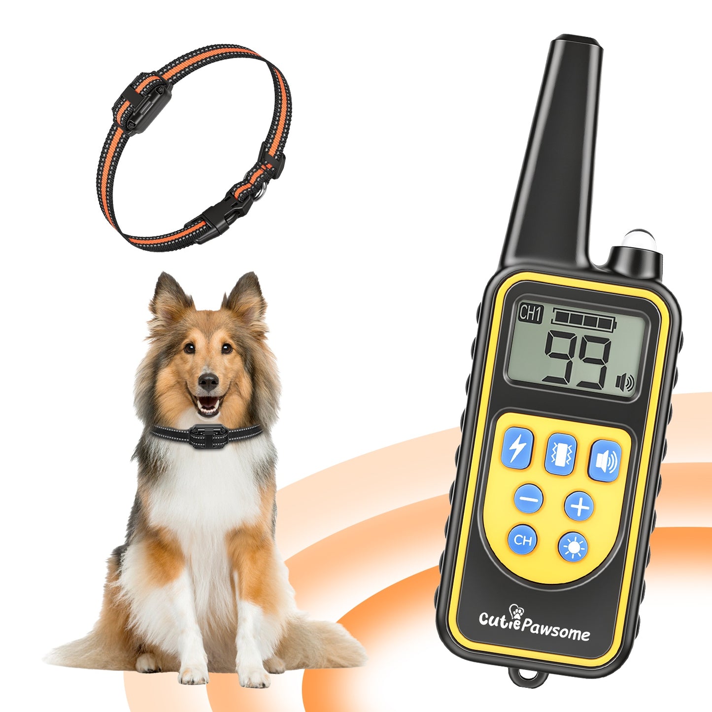 Dog Training Collar Receiver with Adjustable Belt IP67 Waterproof