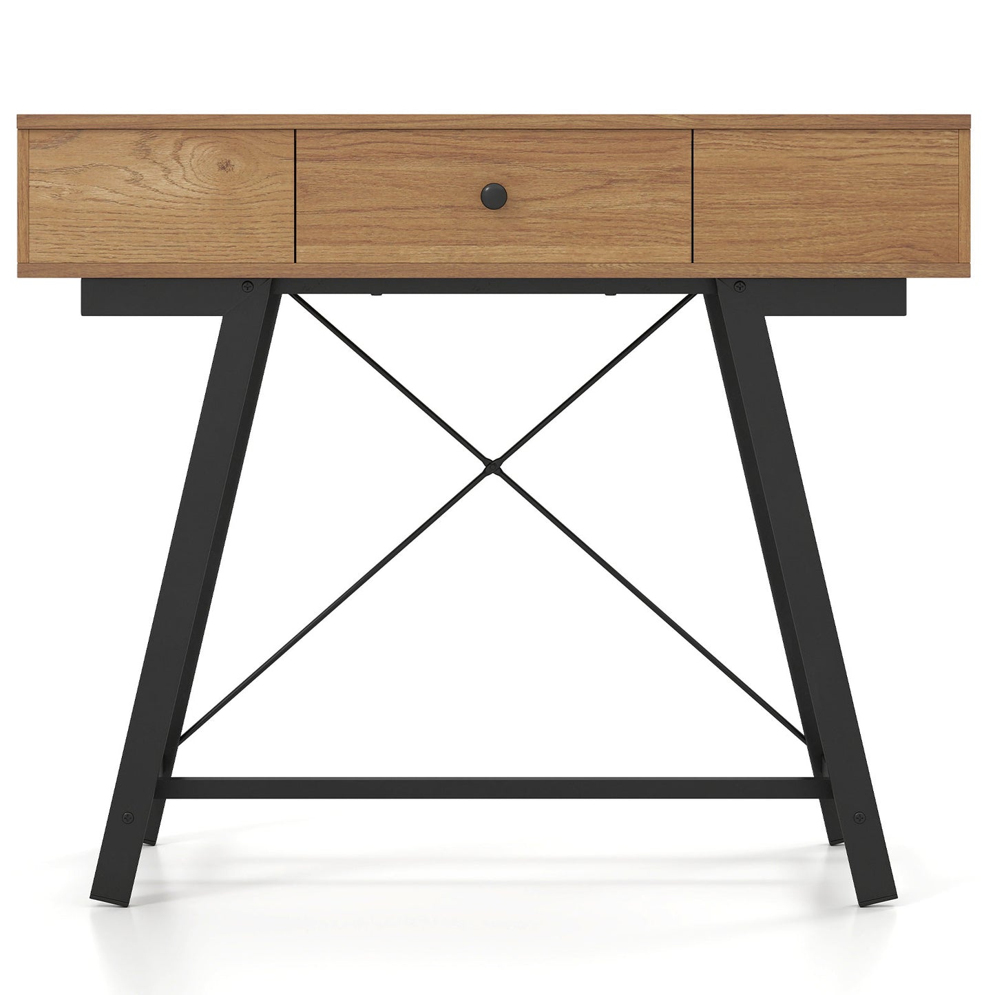Vanity Desk with Flip Top Mirror and Power Outlets