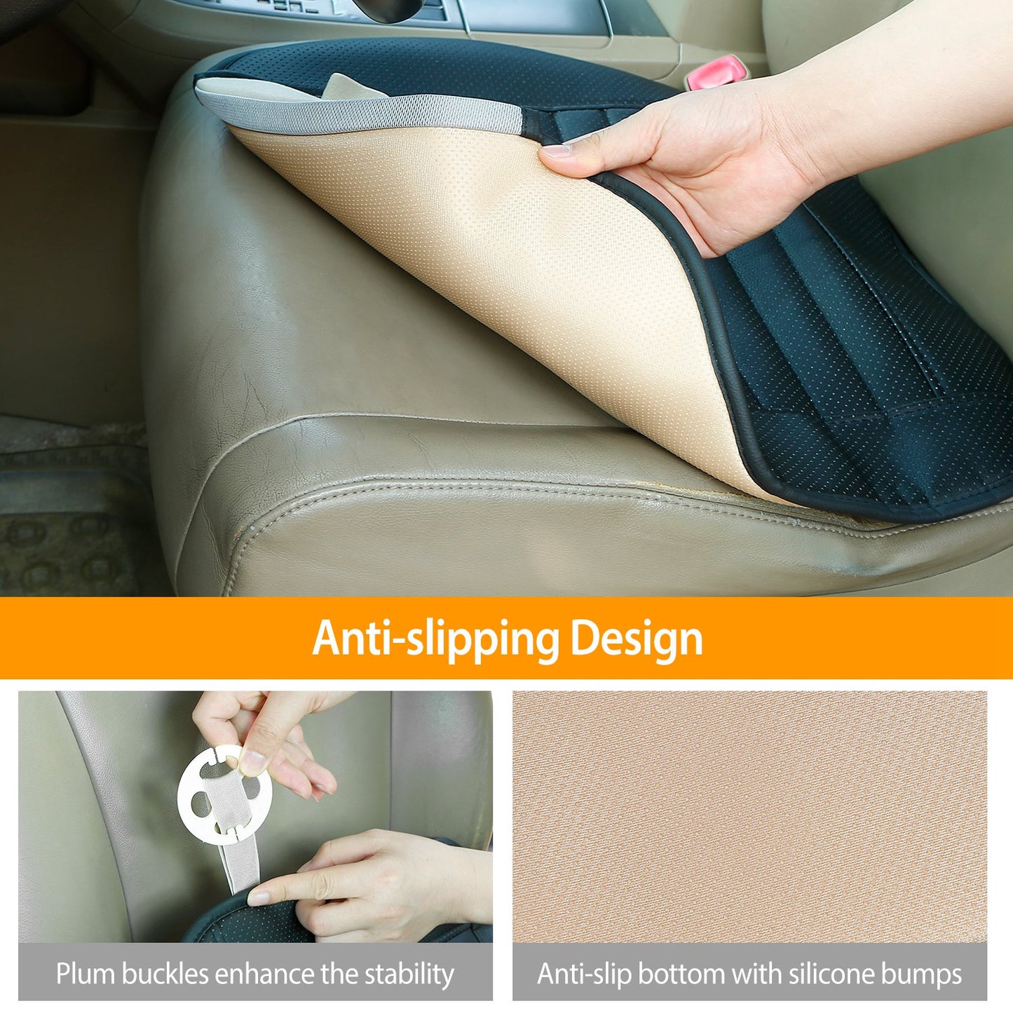 Car Front Seat Cover with Bamboo Charcoal Filling
