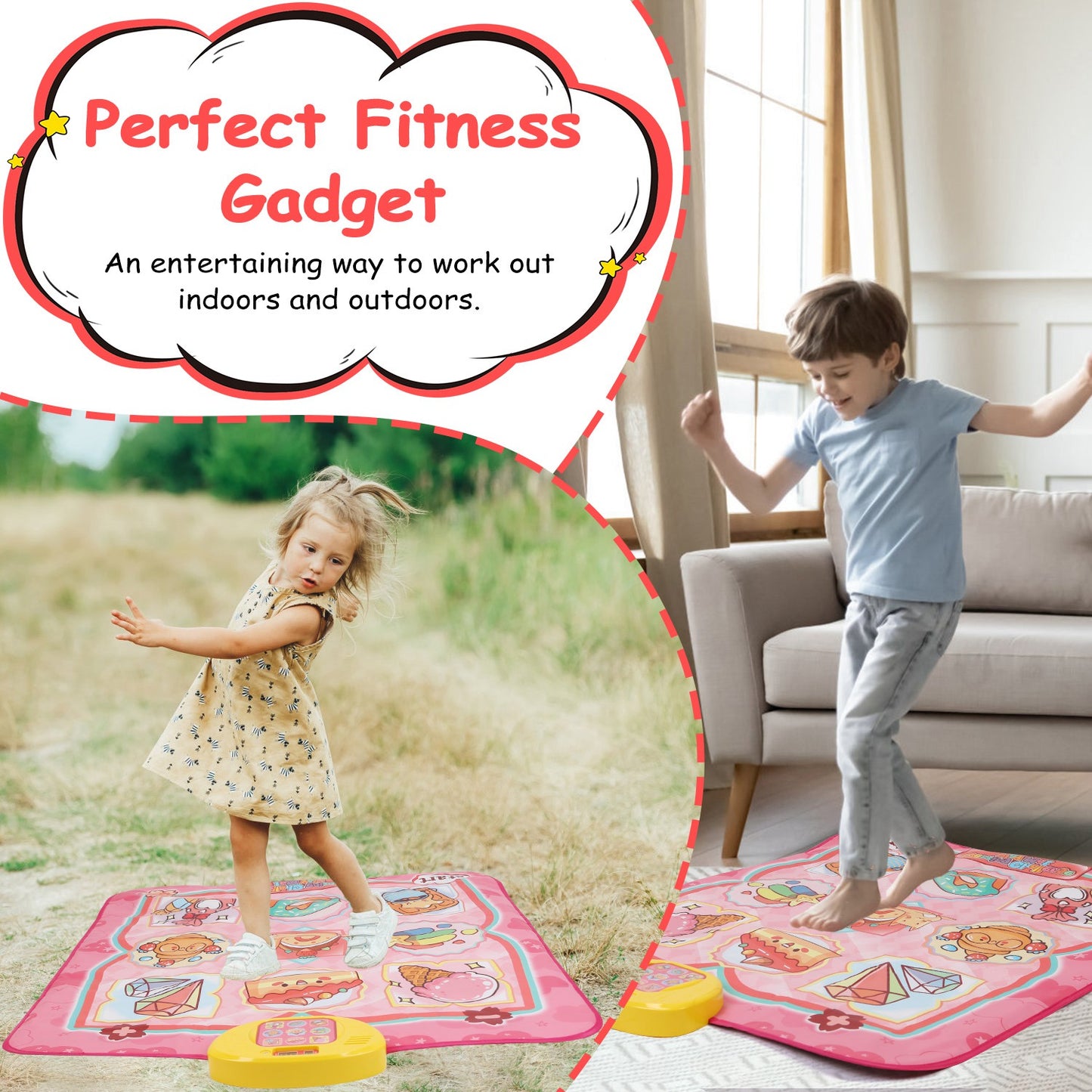 Electronic Music Dance Mat for Kids with 6 Game Modes